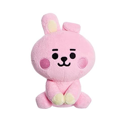 Aurora BT21 Baby Cooky zittend - 13 cm - bruin/roze