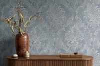A.S. Création Vliesbehang, Ornamentbehang blauw | B790491, 10,05 m x 0,53 m