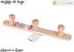 bigbuy Home Wandkapstok Hout Bamboe 3 Hangers Modern 37 x 4,5 x 6 cm