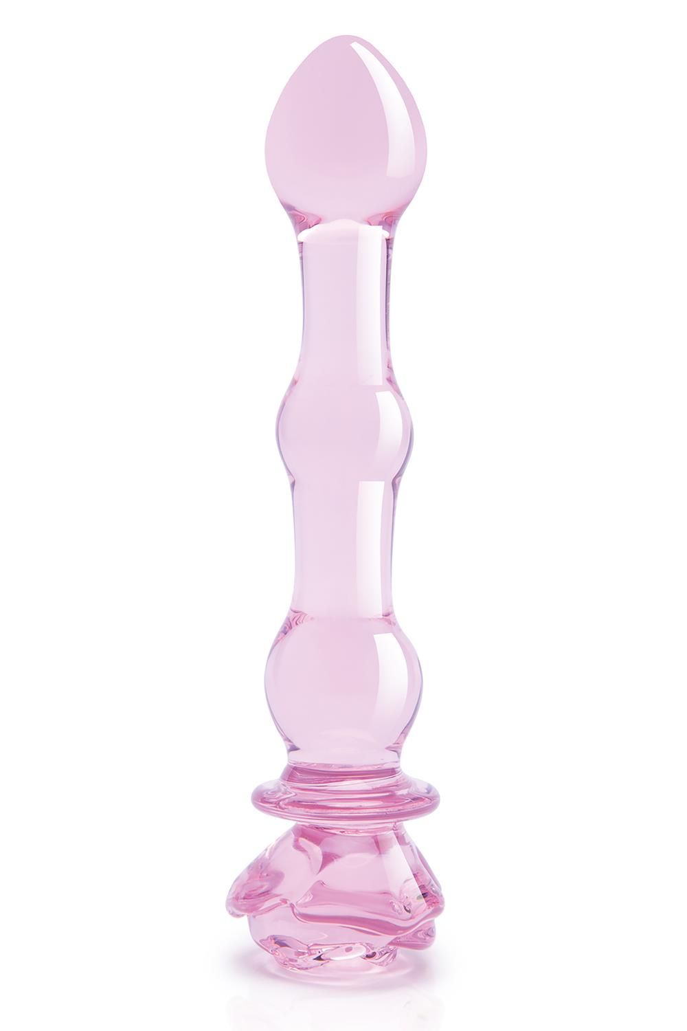 Glaze Glass - Glazen dildo met rozenknop