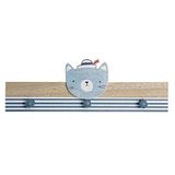 Santiago y Cia Houten kleerhanger met 3 hangers en kittendecoratie