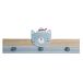 Santiago y Cia Houten kleerhanger met 3 hangers en kittendecoratie