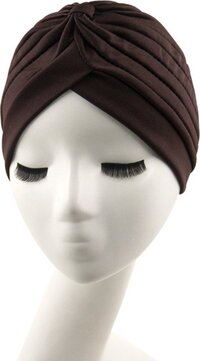 Turban - Hijab - Hoofddeksel - Chemomuts - Islamitisch - Tulband - Muts - Chemo - Bruin - Dames - Unisex - 100% Polyester