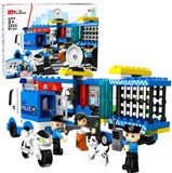 Lean Toys Camion de police de construction figurines de police 91 pièces