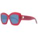 Emilio Pucci EP0211 66V 54 mm Rood Grijs Dames Zonnebril