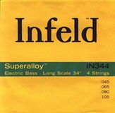 Thomastik E .105 Stalen Kern Superalloy-Omspining Rond Wound IN34105 E-Bass Infeld Set IN344, IN345, IN346