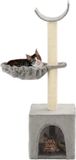 vidaXL Kattenkrabpaal met sisal krabpalen 105 cm grijs