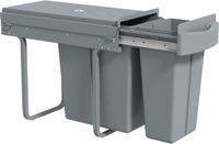 HOMCOM Keukenkastjes - Kunststof - 52x26x40,8cm - Grijs