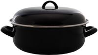 Cookinglife Braadpan Zwart ø 24 cm / 4 Liter - Geëmailleerd Staal