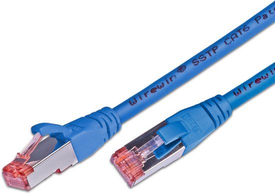 Wirewin S/FTP CAT6 25m netwerkkabel Blauw