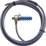 Targus DEFCON T-Lock Resettable Combinatie Kabelslot voor Laptop Computer en Desktop Beveiligingskabel (PA410E)