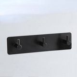 cheaplys Zwarte Handdoekhaakjes - RVS - Zelfklevend - 2 Stuks