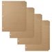 3 ringbandverdelers met 5-tabs voor lettergrootte, 1/5 snit, 3-gaats geponst, blanco kraftpapier indexverdelers 8,5 "x 11" voor extra duurzaam voor school, universiteit, kinderen en volwassenen