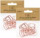 Partydeco Naamkaart / plaatskaart houders - hartje - Bruiloft - 20x stuks - roségoud - 2,5 cm