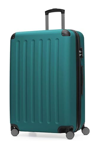 HAUPTSTADTKOFFER - Spree - harde koffer met 4 dubbele wielen, trolleykoffer, uitbreidbare reiskoffer, 75 cm, 119 liter, Aqua Groente