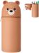 Qiimenguer Kawaii Federmäppchen, Pencil Case Zip, Panda 2-in-1 Mäppchen, Cartoon Pencil Case, School, Home, Office Supplies, Brown Bear, School Supplies (Ours)