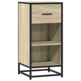 VidaXL Dressoir Sonoma eiken 35,5x35x76 cm bewerkt hout en metaal