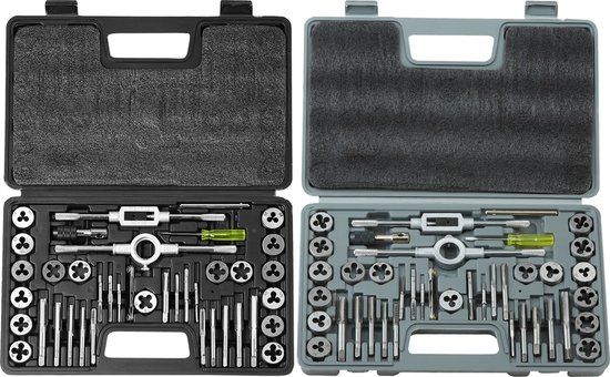 VEVOR 80 Delig Draadtapset - Draadsnijset Machinetappen met Opslagkoffer - voor Slijpen en Draadreparatie - Lagerstaal