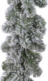 Merkloos / Sans marque Everlands Dennenslinger - 4x - groen - met sneeuw - 270 x 30 cm
