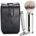 MÜHLE - Scheerset - Safety Razor - Lederen case - Zwart