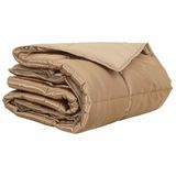 vidaXL Zomerdekbed Goud 155 x 220 cm Satijn en Microfiber