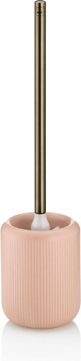Kela Adele WC-borstelhouder - Geribbeld - Keramiek - Cloud Pink