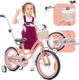 Sun Baby Heart Bike Fiets voor een meisje van 4 tot 6 jaar, 16 inch Abrikoos