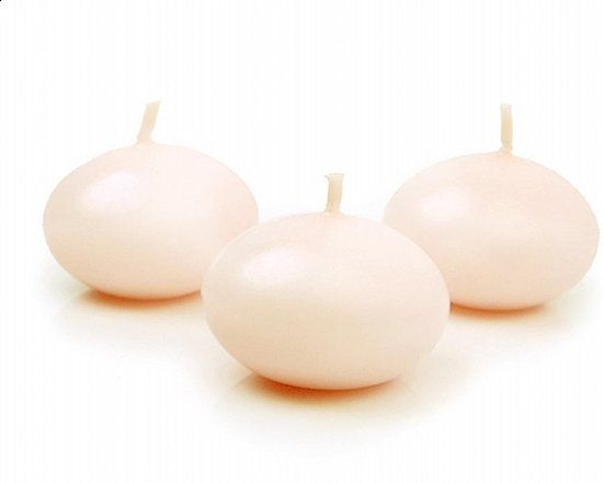 Drijfkaarsen Mat Room Ø 4 cm - Brandtijd 2 Uur - Crème