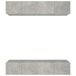 Meuble TV 4 pièces 80x30x30 cm bois traité gris béton