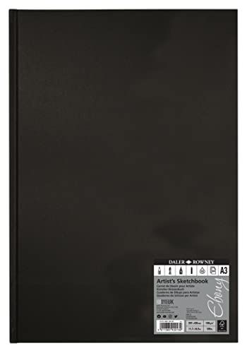 Daler Rowney Ebony A3 Schetsboek - 150gsm - 54 Vellen - Hardback