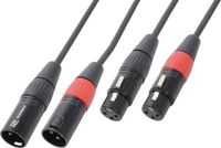 PD Connex Power Dynamics PD Connex Kabel 2x XLR Male - Female 6m Zwart
