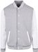 Build Your Brand Basic College Jacket BYBB004 - HEATHER GREY/WHITE - 4XL