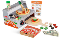 Melissa & Doug Houten pizzacorner Bereiden en bakken (34-delig) | Houten speelgoed | 3+