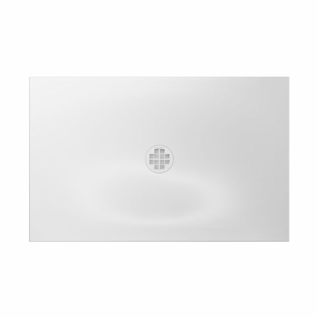 Crosswater Creo douchebak - 80x100cm - rechthoek - wit