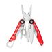 Amazon Basics 10-in-1 Multifunctioneel gereedschap, roestvrij staal, met veiligheidsslot en nylon hoes, rood