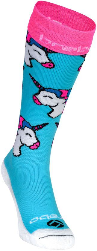 Brabo Sportsokken - Maat 36-39 - Unisex - lichtblauw/wit/roze
