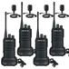 KPN Talkie-walkie PMR446 - Fonction de clonage - 1100 mAh - Noir - 4 pièces