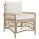 vidaXL Tuinstoel Beige Poly Rattan