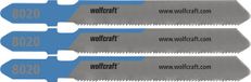 wolfcraft - 3 decoupeerzaagbladen voor Staal tot 1 mm - Fijne snede - Staalplaat - 8020000