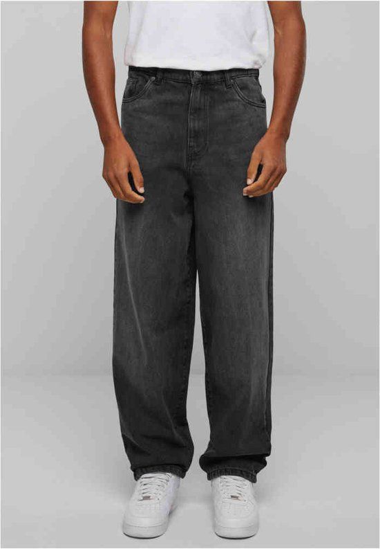 Urban Classics Heavy Ounce Baggy Fit Jeans - Zwart - Maat 33
