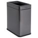 Rubbermaid Roestvrijstalen afvalbak, 2,6 gallon, houtskool, prullenbak past onder bureau voor thuis/kantoor/badkamer