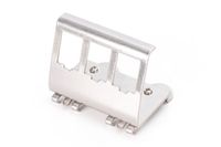 DIGITUS DIN rail adapter Voor Keystone modules - 3 poorten - 45° schuin - Roestvrij staal - Open behuizing