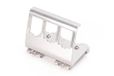 DIGITUS DIN rail adapter Voor Keystone modules - 3 poorten - 45° schuin - Roestvrij staal - Open behuizing