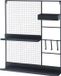 [en.casa] Wandrek Westre metaal 70x60x11 cm zwart
