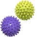 C&L Mira GmbH 2 pièces - Balle de massage des pieds - Balle de massage trigger point - 7,5 cm - Vert + violet