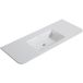 Wiesbaden Laro lavabo - sans trou de robinetterie - coins arrondis - 120x48x1.5cm - Solid Surface - blanc mat