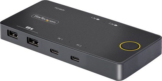 StarTech.com 2-Port USB-C KVM Switch - 4K 60Hz HDMI - Black