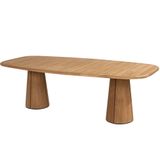4 Seasons Outdoor Capri barrel dining tuintafel 240x110xH75 cm naturel teak