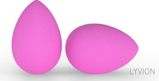 LYVION Make-up Blender Roze - Powder Puff Sponsje - Blending Foundation Pink - set van 2