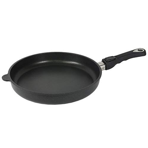 Amt braadpan inductie 32 cm gietijzer antikleef pan gegoten aluminium steel afneembaar
